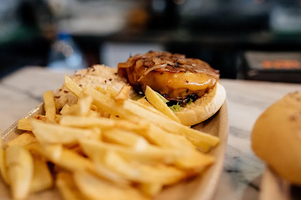 A Portuguese hamburger restaurant